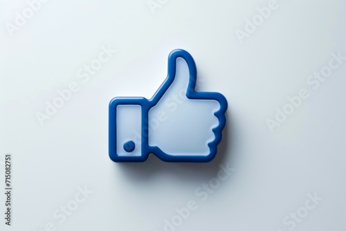 Blue thumbs up sign
