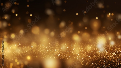 golden christmas lights ai generated