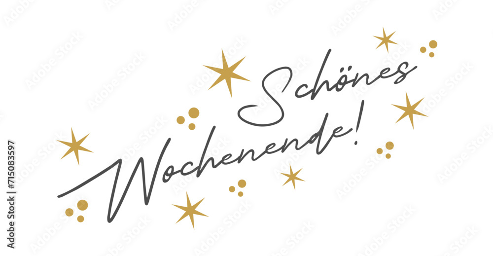Schönes Wochenende! Deutscher Text und Schriftzug Kalligraphie als Hintergrund Banner Schönes Wochenende! Deutscher Text und Schriftzug Kalligraphie als Hintergrund Banner