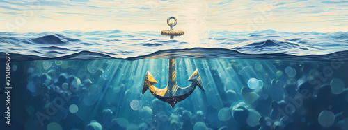 Aquatic Eternity: The Anchor's Reflective Depths photo