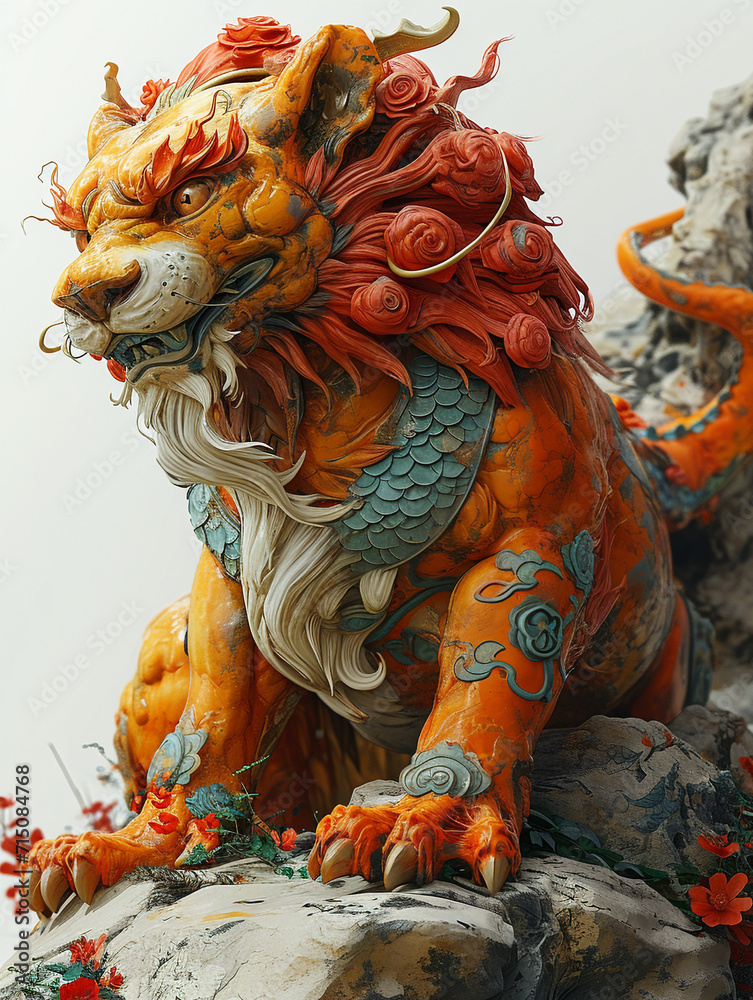 Obraz premium Chinese lion illustration
