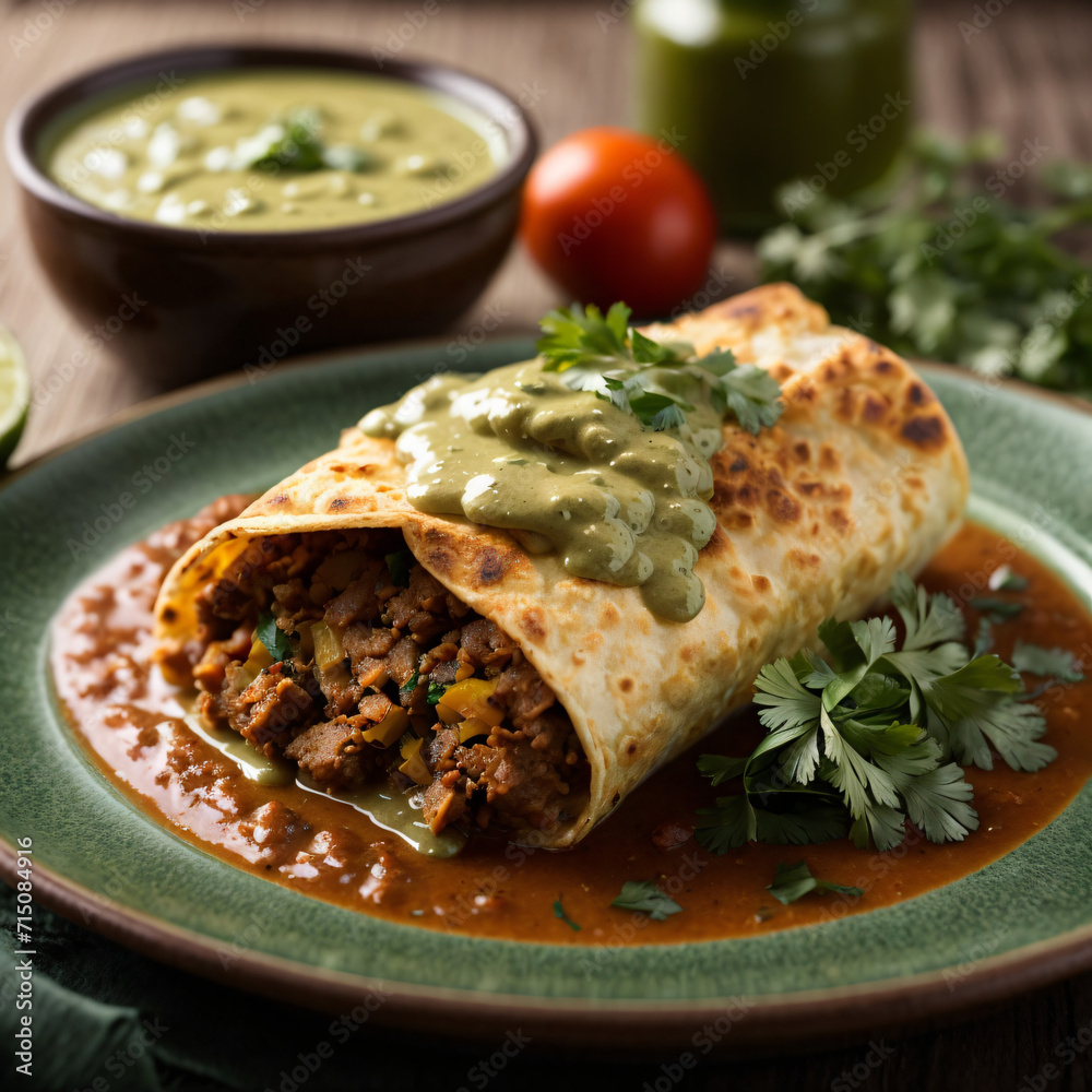 Chiles Rellenos Burritos - Spicy Stuffed Delight with Zesty Green Chili Sauce Chiles Rellenos Burritos - Spicy Stuffed Delight with Zesty Green Chili Sauce