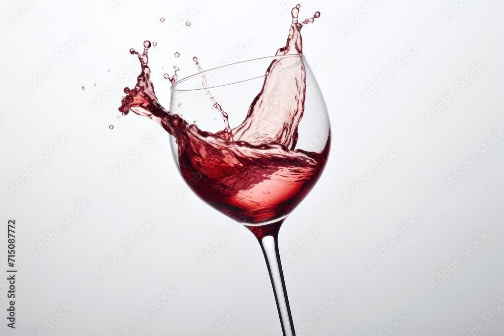 a wine glass filled with red wine with a splash of water on the top of the glass and on the bottom of the glass. a wine glass filled with red wine with a splash of water on the top of the glass and on the bottom of the glass.