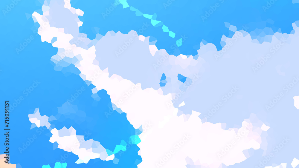 Low poly texture. Polygonal design illustration. Abstract blue sky background