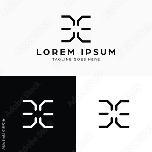 Letters EE Monogram Logo Template. Modern Vector Lettermark Logo Design With Initials EE