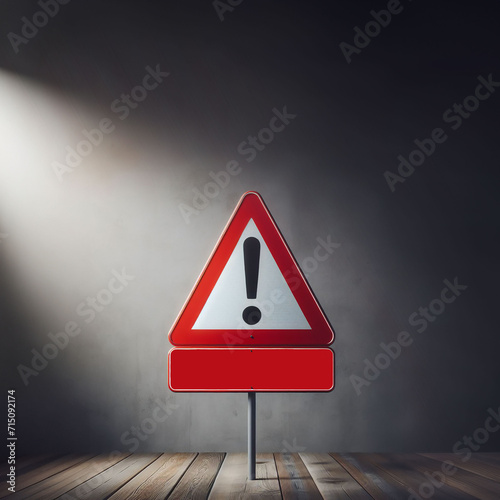 panneau de circulation triangulaire avec point d'exclamation 