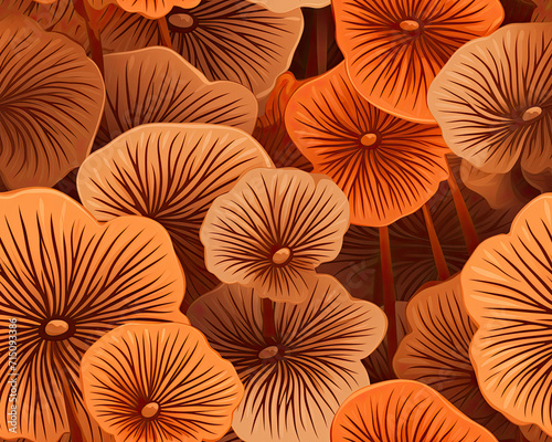 abstract seamless mushroom pattern