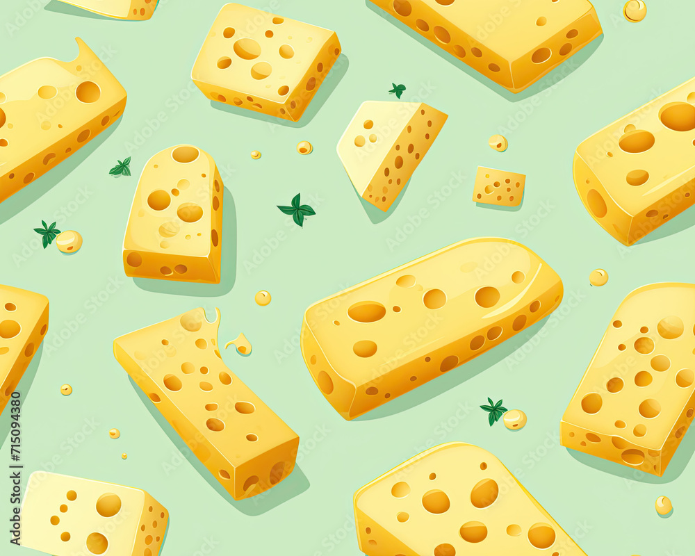 seamless cheese pattern
