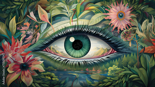 Vision of Vibrance: The Eye's Dreamy World