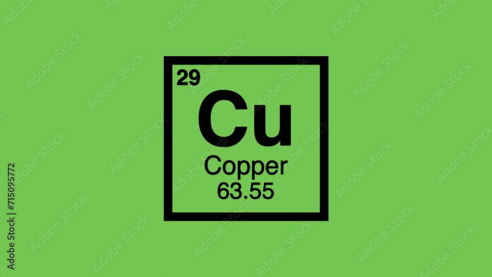 29 copper cu simple black title element graphic of the periodic table on chroma green screen background 29 copper cu simple black title element graphic of the periodic table on chroma green screen background