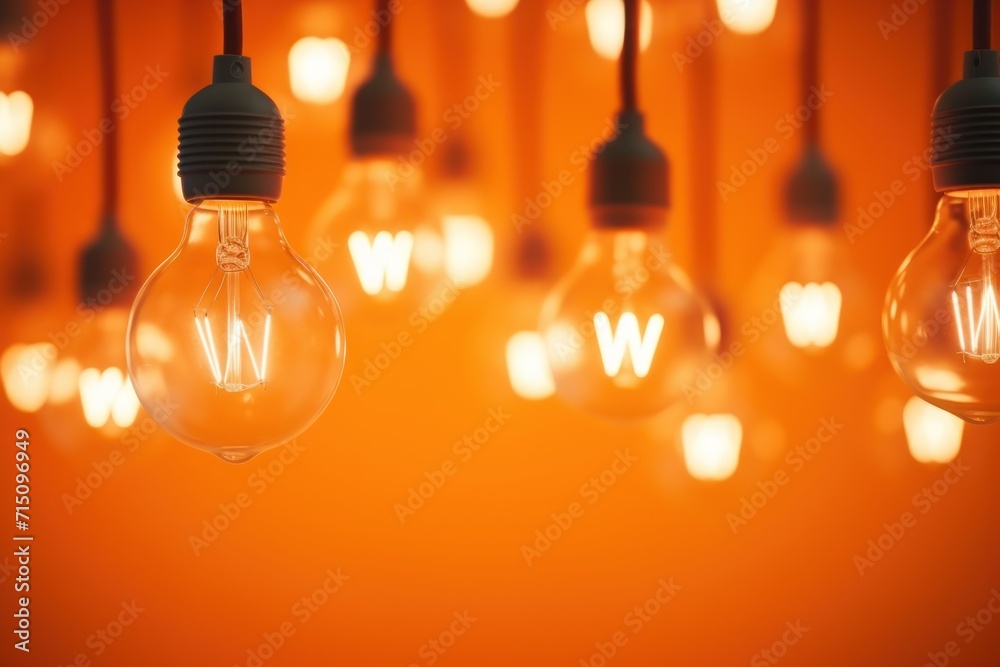 a bunch of light bulbs that are hanging in the air with the letters w in the middle of the bulbs. a bunch of light bulbs that are hanging in the air with the letters w in the middle of the bulbs.
