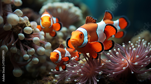Iconic Clownfish and Anemones