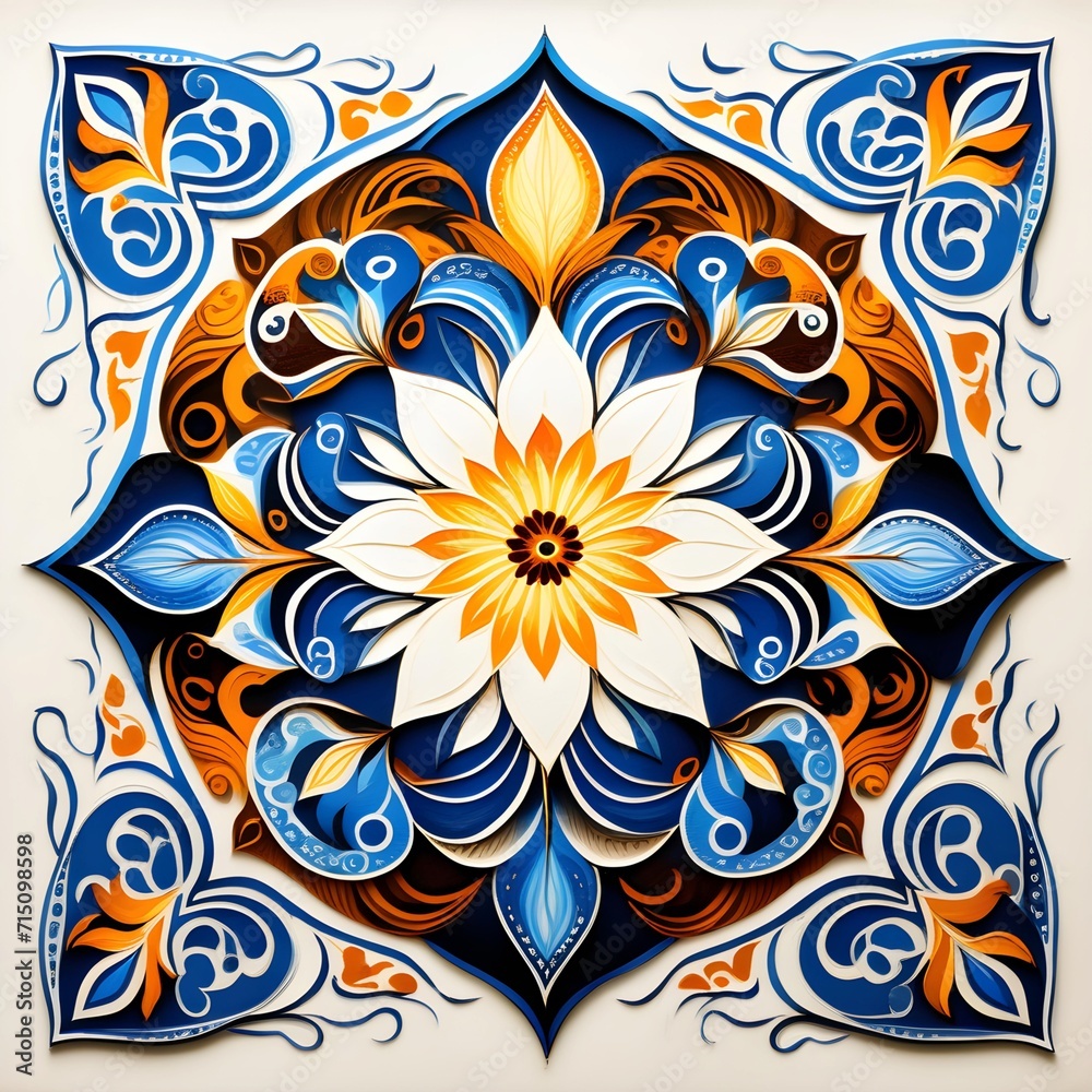 abstract design with flowers abstract design with flowers