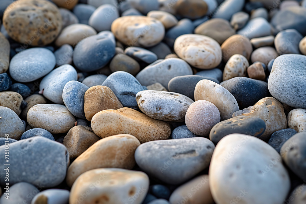 Assorted sea pebbles in natural light. Zen and spa concept. Design for greeting card, invitation. Macro view with copy space
Assorted sea pebbles in natural light. Zen and spa concept. Design for greeting card, invitation. Macro view with copy space
