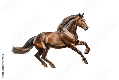 Majestic horse galloping  isolated on a transparent background