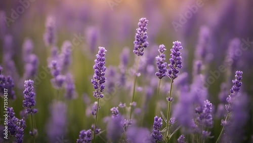 lavender field in region lavender flowers in the sun 