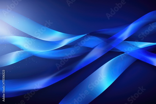 Blue ribbons on dark blue background. Abstract background awareness royal blue ribbon, like Transverse Myelitis, Child Abuse Awareness, Syringomyelia