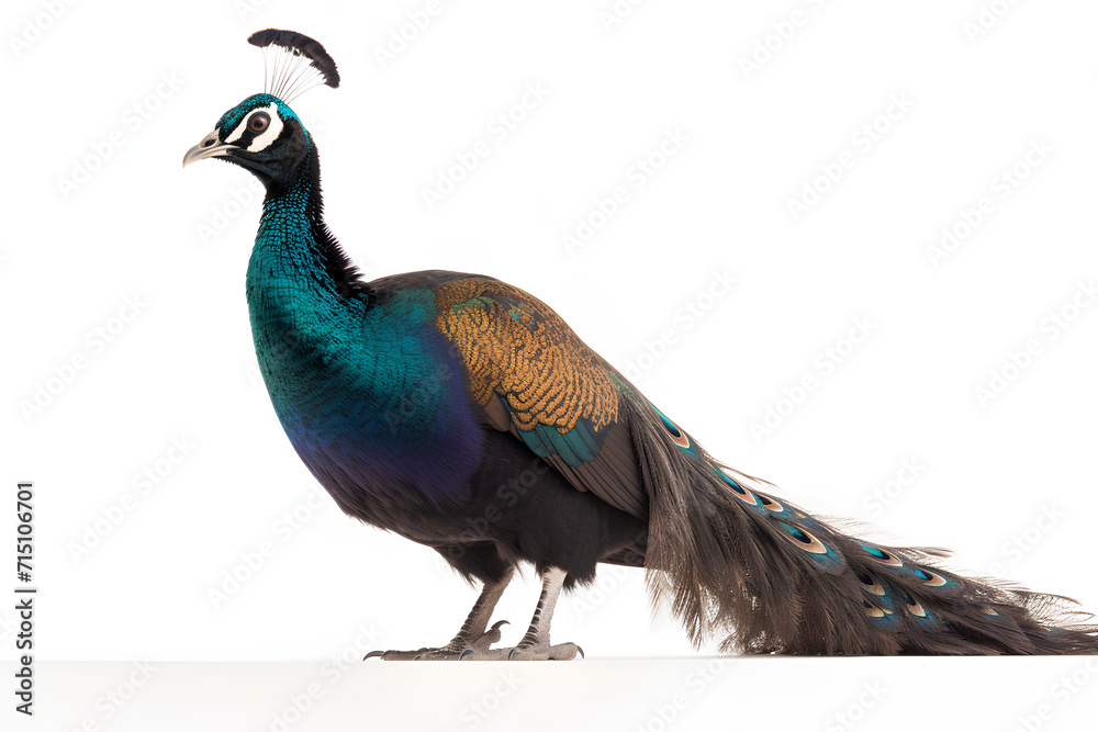 Obraz premium peacock isolated on a white background