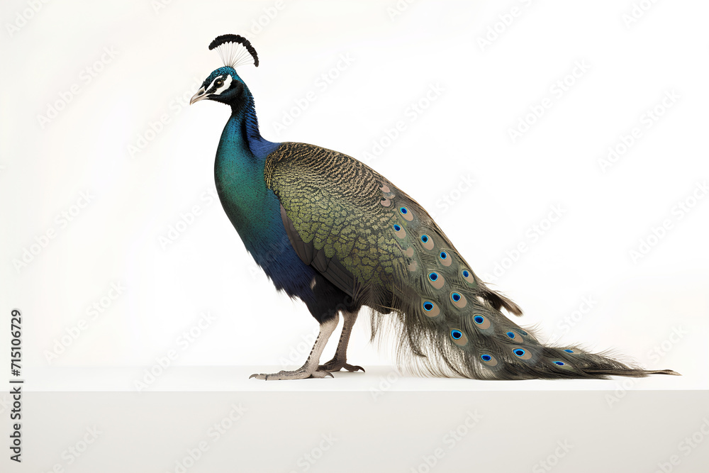 Obraz premium peacock isolated on white