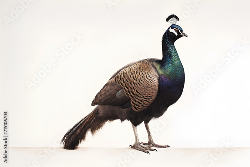 peacock with feathers