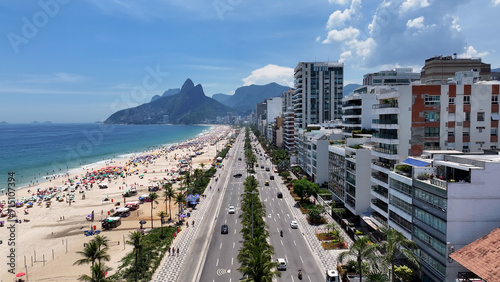 Quadro em tela Ipanema Beach At Rio De Janeiro In Rio De Janeiro Brazil