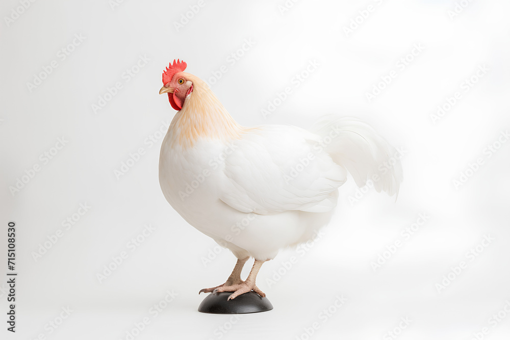 chicken on a white
