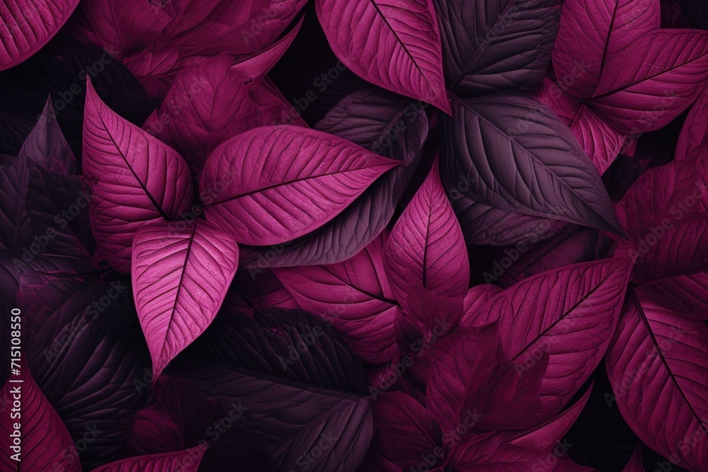  a bunch of purple leaves that are in the middle of a wall of red and purple leaves that are in the middle of the wall of the picture.