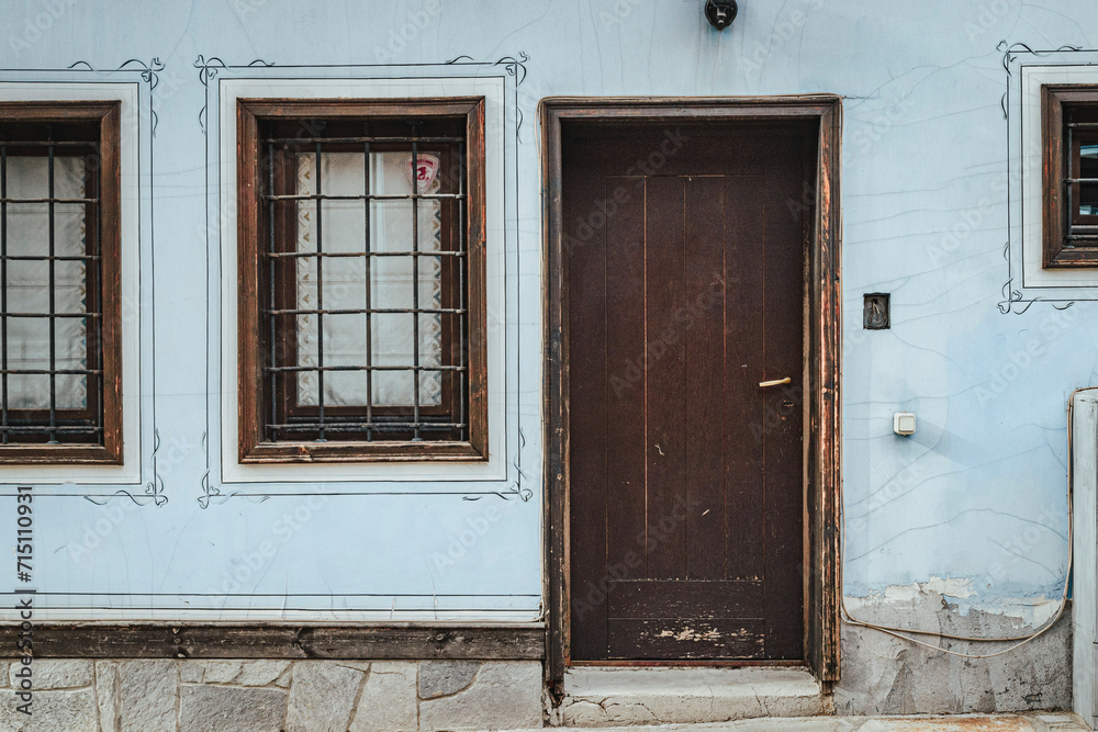 Blue old House in Plovdiv Bulgaria