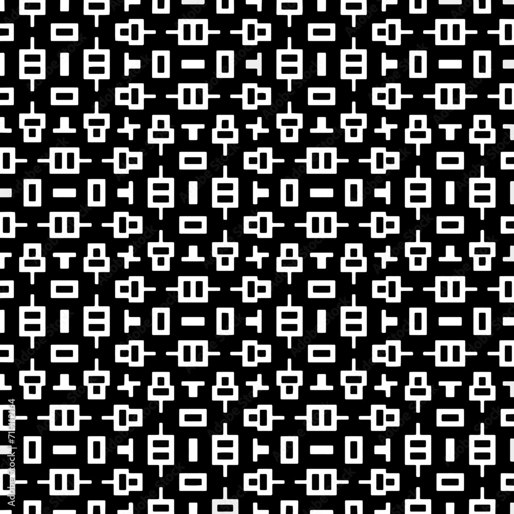 A white background with black design.Seamless texture for fashion, textile design, on wall paper, wrapping paper, fabrics and home decor. Simple repeat pattern. Geometric patterns. A white background with black design.Seamless texture for fashion, textile design, on wall paper, wrapping paper, fabrics and home decor. Simple repeat pattern. Geometric patterns.