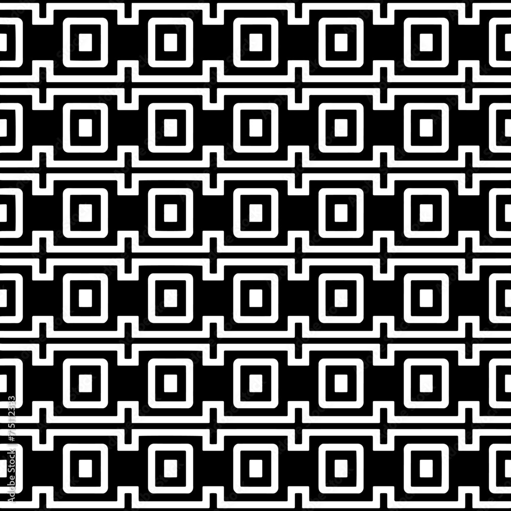 A white background with black design.Seamless texture for fashion, textile design, on wall paper, wrapping paper, fabrics and home decor. Simple repeat pattern. Geometric patterns. A white background with black design.Seamless texture for fashion, textile design, on wall paper, wrapping paper, fabrics and home decor. Simple repeat pattern. Geometric patterns.