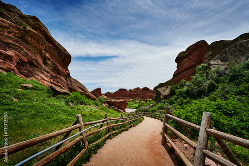 Path through Red Rocks Park, Colorado  photo