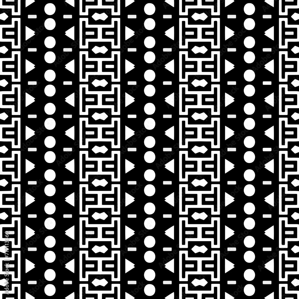 A white background with black design.Seamless texture for fashion, textile design, on wall paper, wrapping paper, fabrics and home decor. Simple repeat pattern. Geometric patterns.
A white background with black design.Seamless texture for fashion, textile design, on wall paper, wrapping paper, fabrics and home decor. Simple repeat pattern. Geometric patterns.
