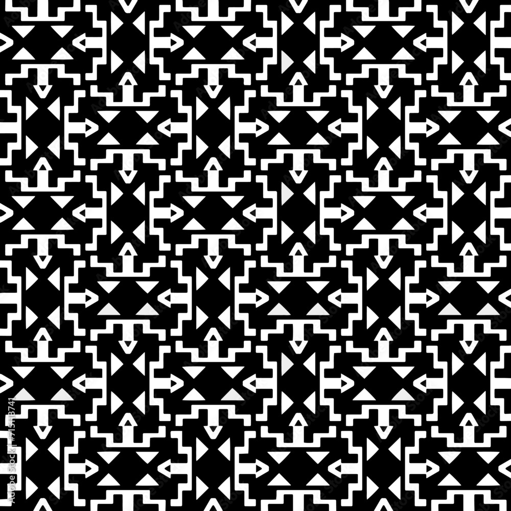A white background with black design.Seamless texture for fashion, textile design, on wall paper, wrapping paper, fabrics and home decor. Simple repeat pattern. Geometric patterns. A white background with black design.Seamless texture for fashion, textile design, on wall paper, wrapping paper, fabrics and home decor. Simple repeat pattern. Geometric patterns.