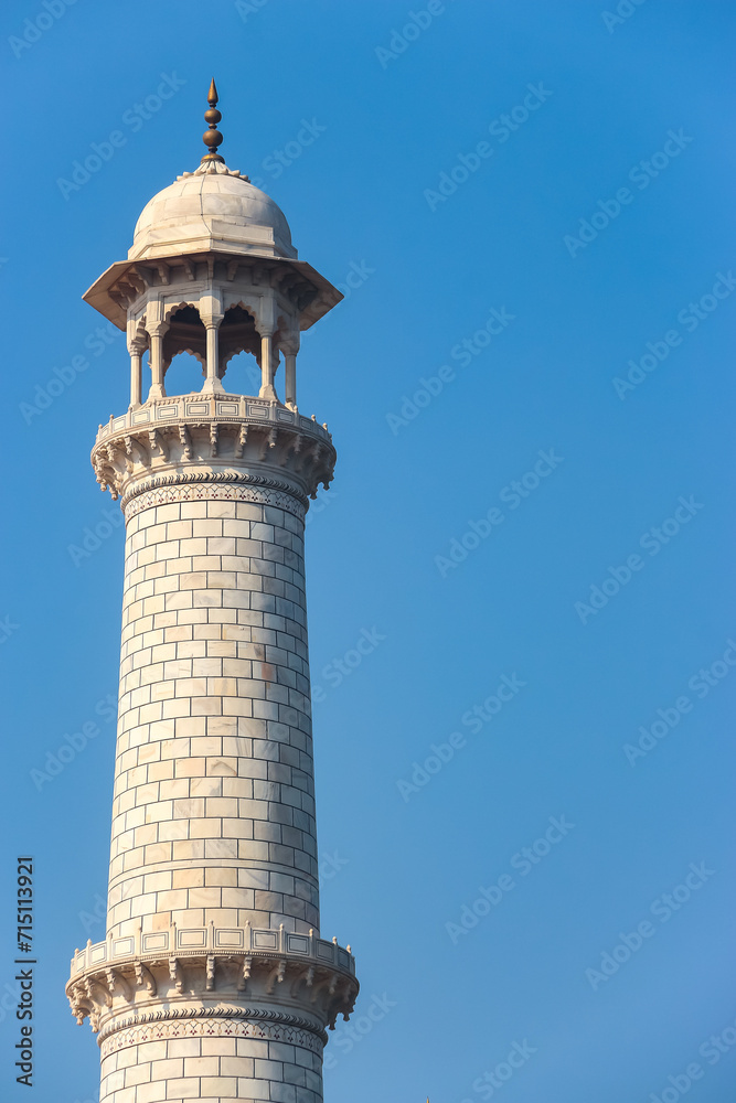 Beautiful architecture of Taj Mahal, Agra, India.