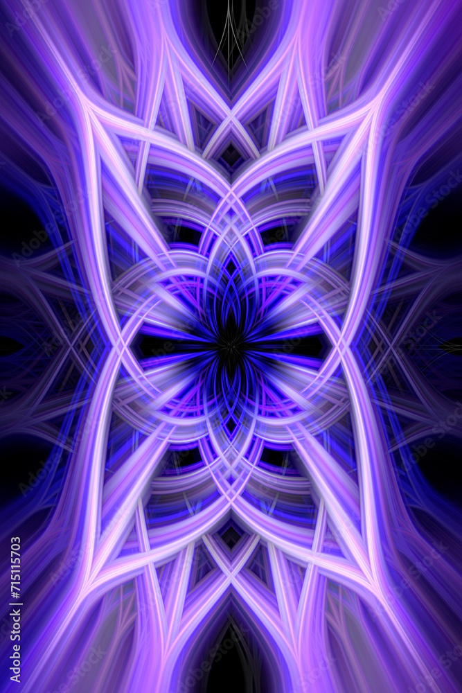 Abstract purple fractal background - obrazy, fototapety, plakaty 