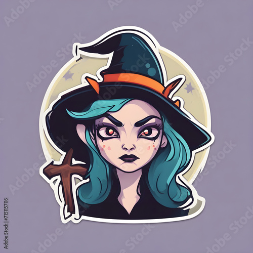halloween witch with a hat
