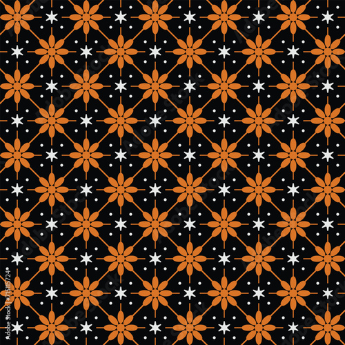 Batik Indonesia Old Textile Pattern Called Truntum