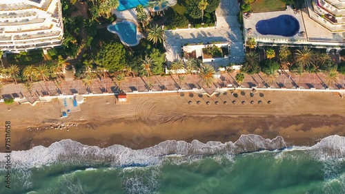Marbella Embankment. Spain. Top View Of Sea.