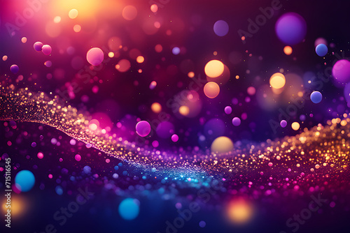 blue glow purple pink particle abstract bokeh background