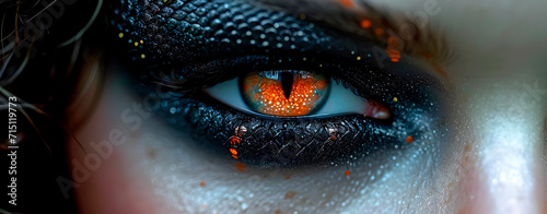 Attractive look with snake eyes photo