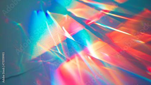 Prism light reflection with rainbow flare. Crystal sparkle burst, vector lens and holographic refraction with full spectrum of visible light.