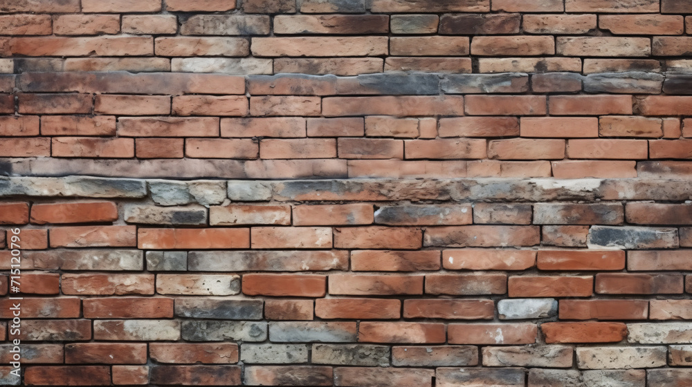 Brick wall background for vintage style exterior