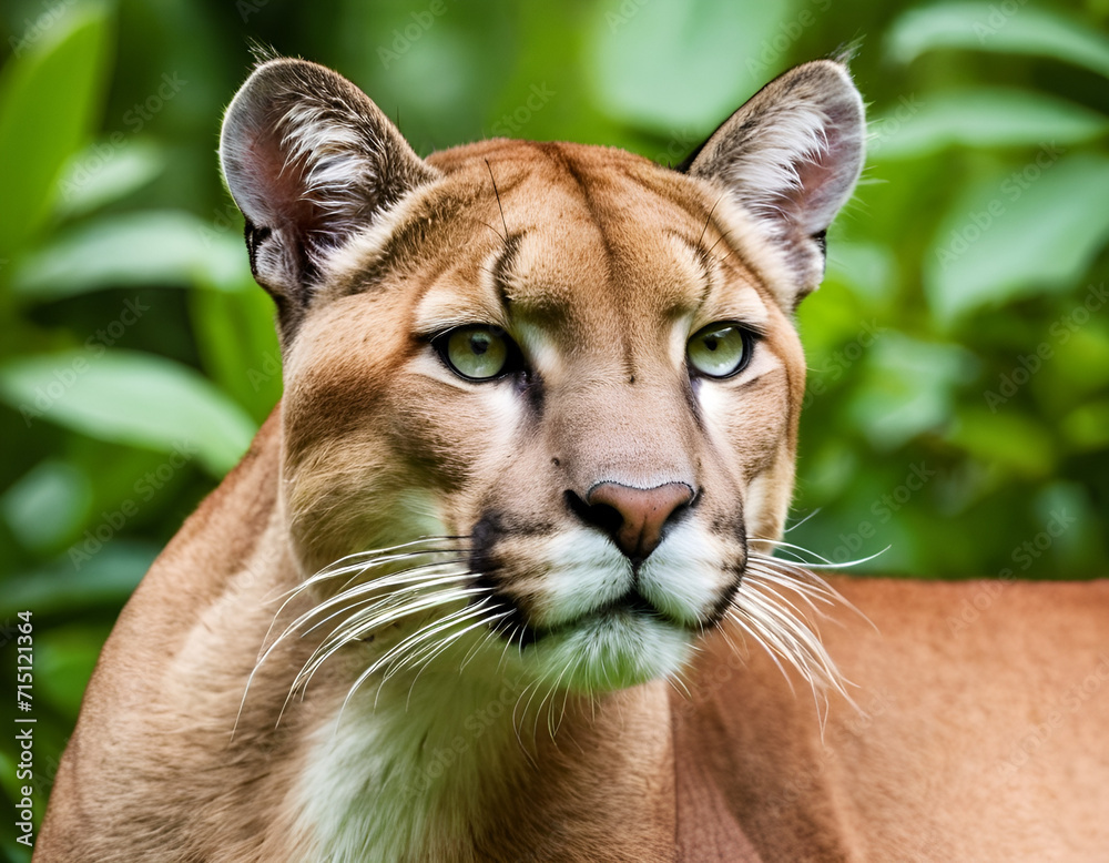 Naklejka premium Puma in the jungle