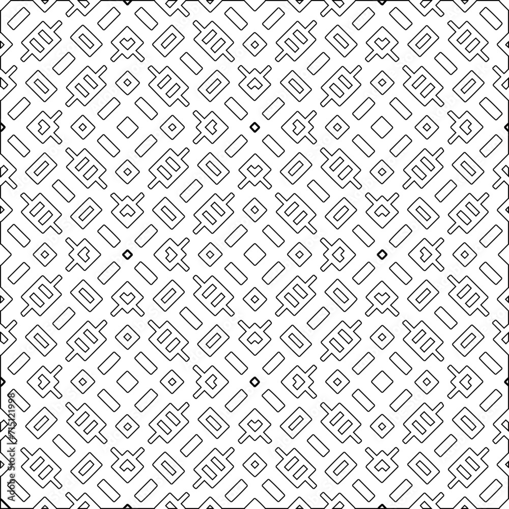 Abstract shapes from lines. Vector graphics for design, prints, decoration, cover, textile, digital wallpaper, web background, wrapping paper, clothing, fabric, packaging, cards.Geometric patterns.