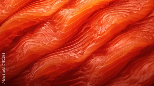 Fresh salmon fillet slices texture. Background. AI generated.