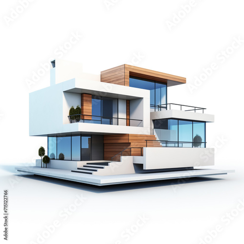 3d minimalist modern house and design © MALIK