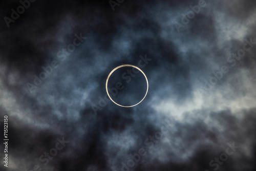 Annular Solar Eclipse (Ring of Fire) photographed October 14th 2023 in Texas photo