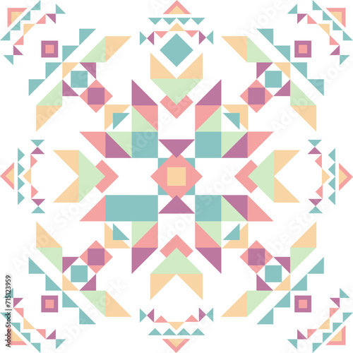 Carpet ethnic tribal pattern art. Ethnic ikat seamless pattern. American, Mexican style.Vector Design for background