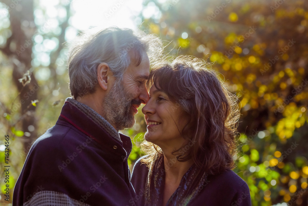Portrait of a senior woman and man in the nature. Living their love. Portrait of a senior woman and man in the nature. Living their love.