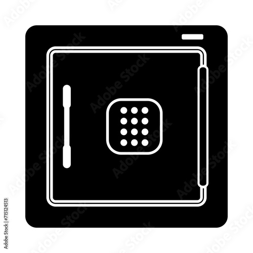 Personal safe or strong box for storing valuables in vector